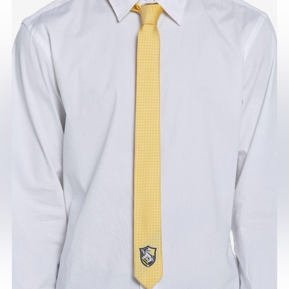 Harry Potter Hufflepuff Checker Tie Hot Topic Halloween Costume Cosplay‎